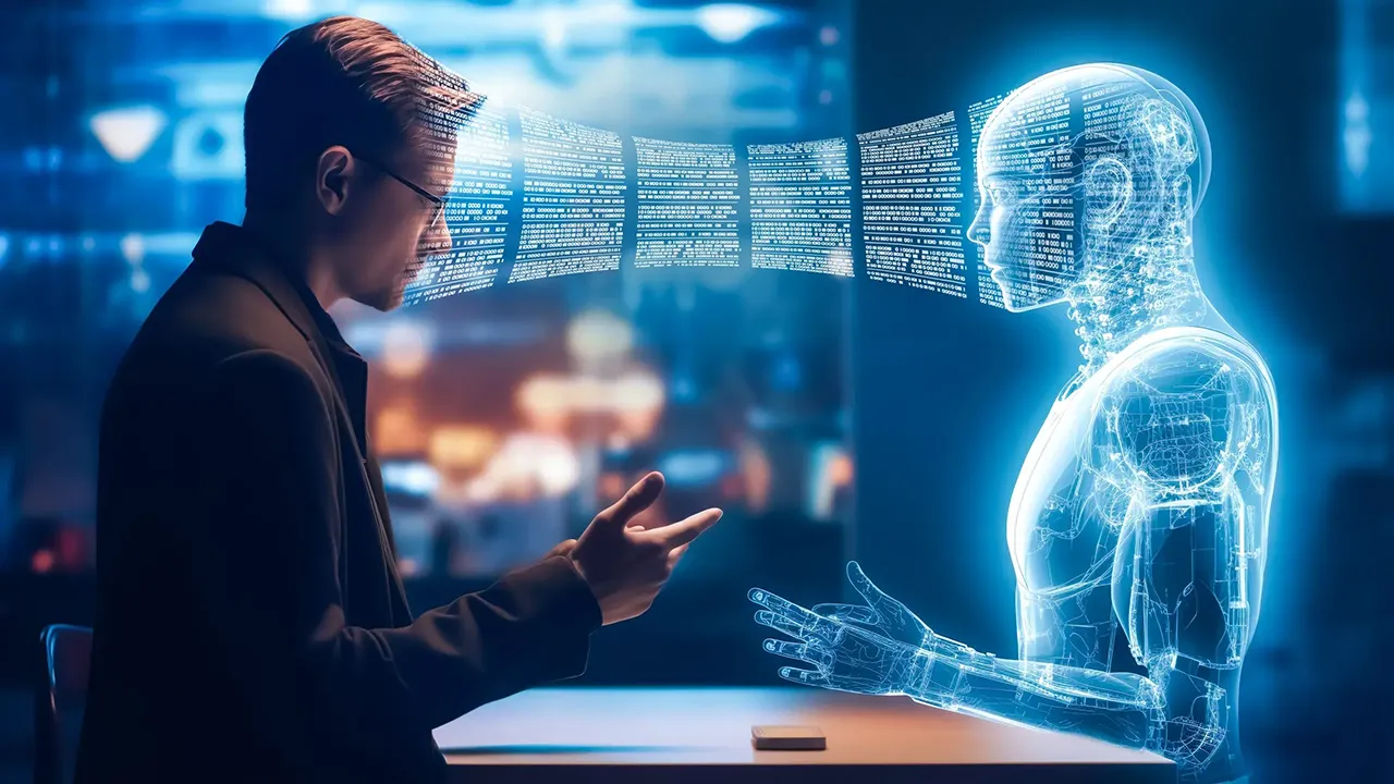 تصویر مشاور املاک روبروی هوش مصنوعی 