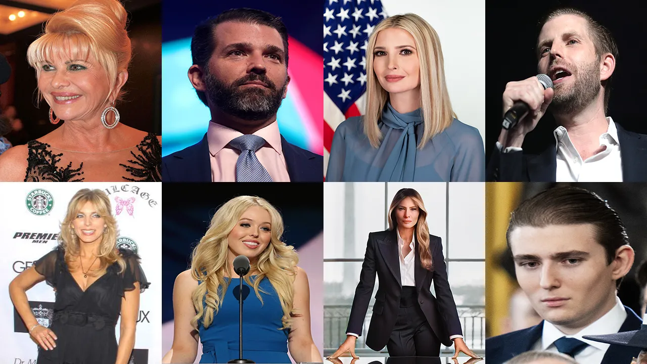 تصویر زن ها و فرزندان ترامپ