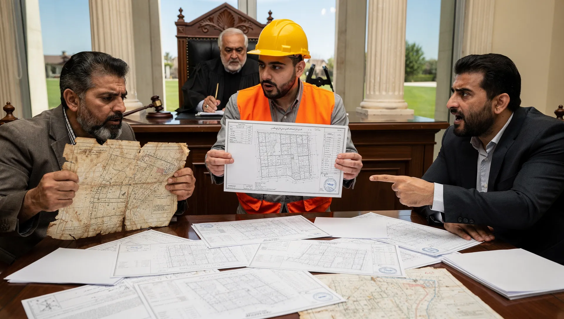 نقش مهندس نقشه بردار در دعاوی و اختلافات ملکی زمین