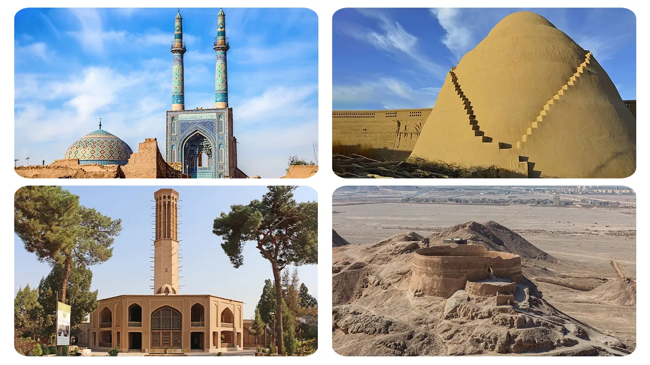 تصویر تعدادی از جاهای دیدنی استان یزد